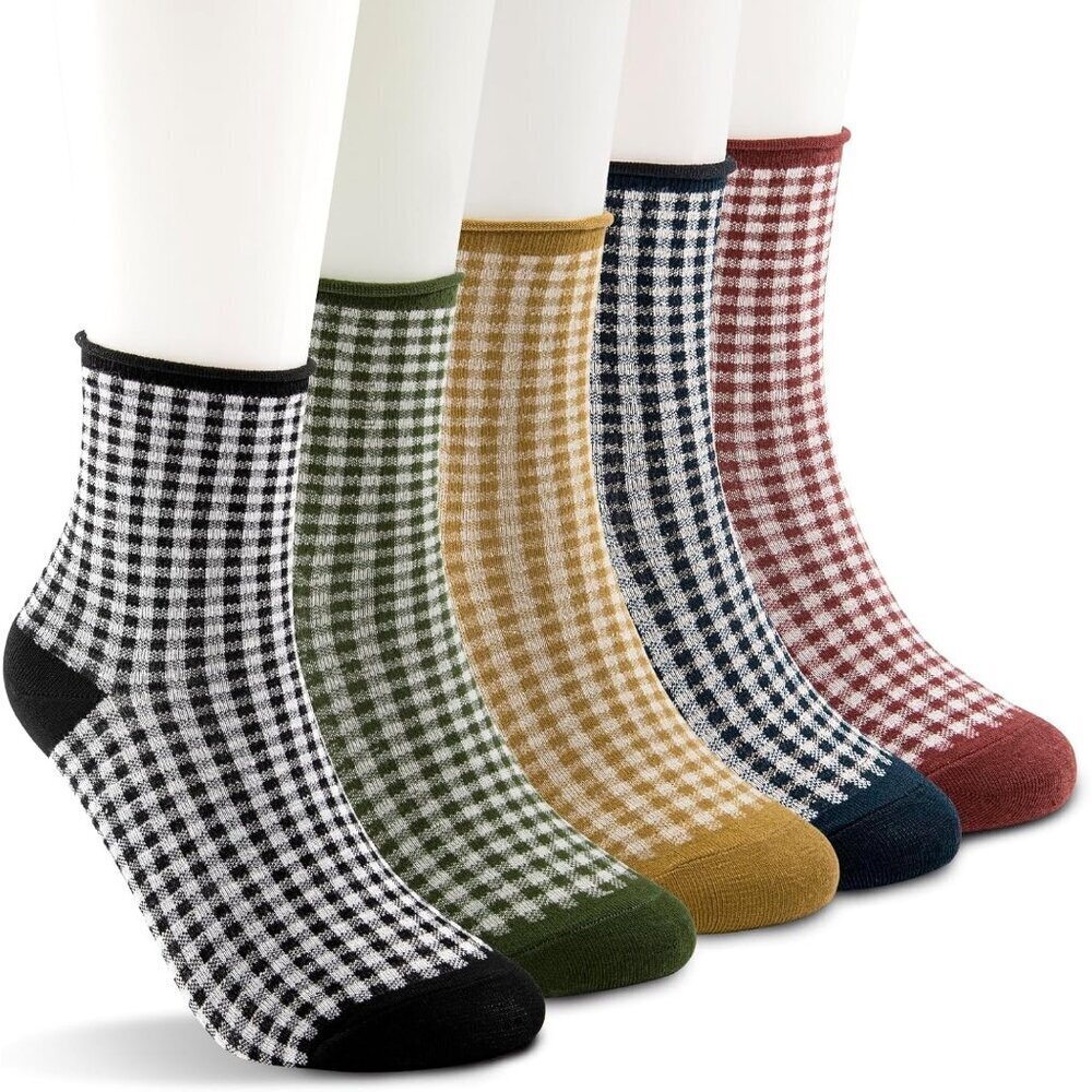 POMIJIAN Women’s Cotton Short Socks Cute Ruffle Ankle Thin Frilly Casual Dress
